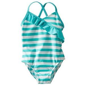 NWT Oshkosh Teal striped swimsuit